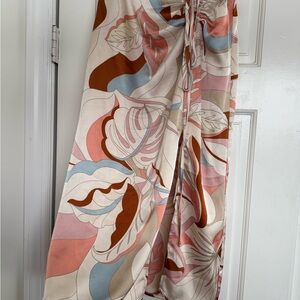 Forever 21 Peach and Cream Patterned Pants